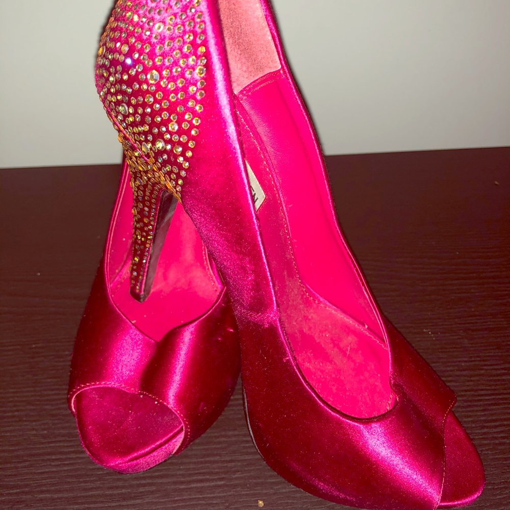 Beautiful red studded shoes